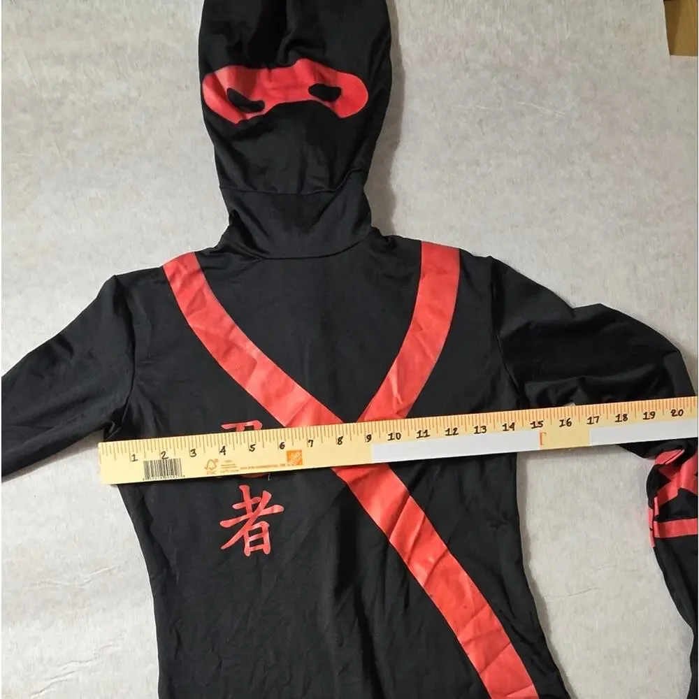 Black and Red Ninja Costume Size 10-12
